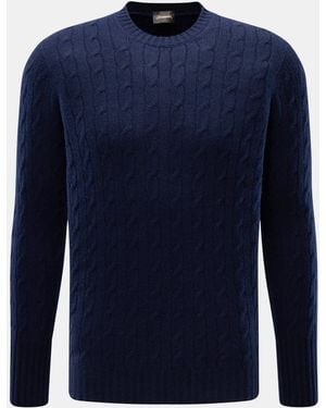 Drumohr Cashmere Rundhalspullover - Blau