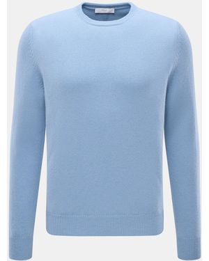 Malo Cashmere Rundhalspullover - Blau