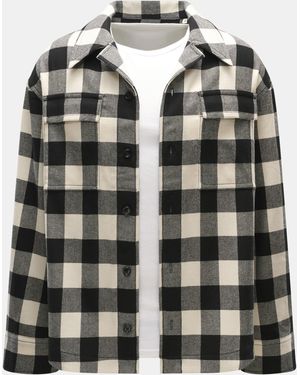 Ami Paris Overshirt/Creme Kariert - Schwarz