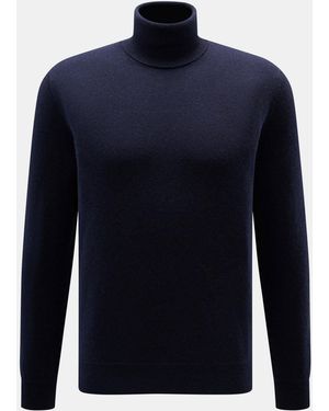 Malo Cashmere Rollkragenpullover - Blau