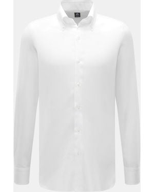 Finamore 1925 Casual Hemd 'Lucio Napoli' Button-Down-Kragen - Weiß