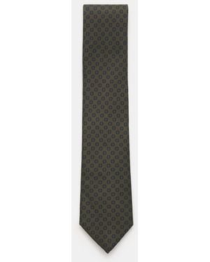 ZEGNA Seidenkrawatte/ Gemustert - Weiß
