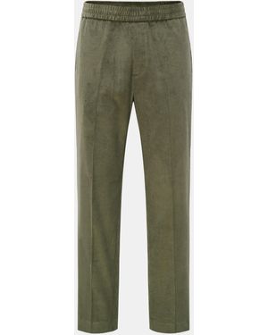 hindustrie Cord-Joggpants ''Velluto' - Grün