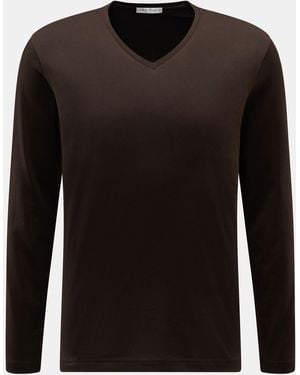 STEFAN BRANDT V-Neck Longsleeve 'Artur' - Schwarz
