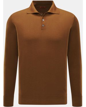 Barena Merino Strickpolo 'Pevaron Brunal' - Braun