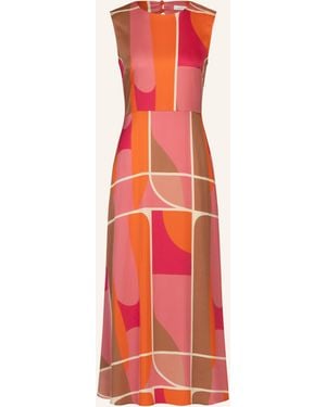 MINT & MIA Langes bedrucktes Viskose satin Kleid - Rot