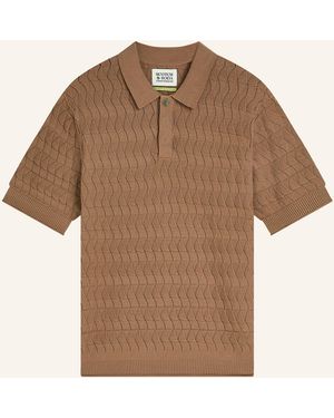 Scotch & Soda Strick-Poloshirt Regular Fit - Natur