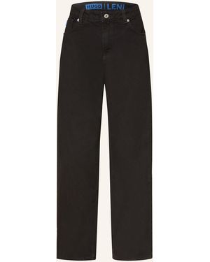HUGO Wide Leg Jeans LENI - Schwarz