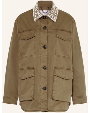 BLONDE No. 8 Fieldjacket mit Schmuckperlen - Grün