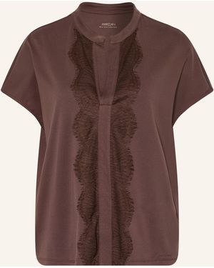Marc Cain T-Shirt mit Spitze - Braun