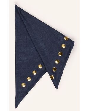 Goldbergh Dreieckstuch TETSU mit Nieten - Blau
