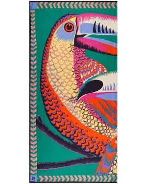 Inoui Edition Tuch TOUCAN mit Seide - Weiß