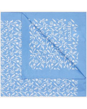 Eton Tuch mit Seide - Blau