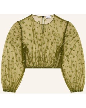 LIMBERRY Dirndlbluse AMIRA aus Mesh mit 3/4-Arm - Grün