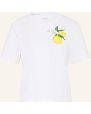 Marc Cain T-Shirt mit Pailletten - Natur