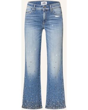 Cambio Jeans FRANCESA mit Schmucksteinbesatz - Blau
