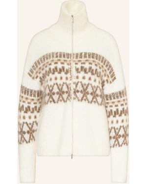 Mrs & HUGS Strickjacke mit Alpaka - Natur