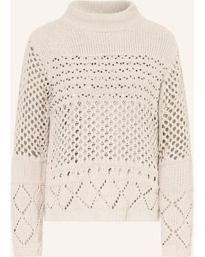 Monari Pullover mit Pailletten - Natur