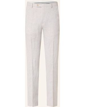 Sand Copenhagen Anzughose Slim Fit mit Leinen - Natur