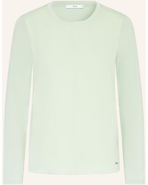 Brax Longsleeve CLARA im Materialmix - Grün