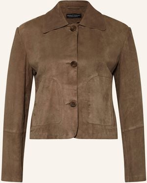 Repeat Cashmere Lederjacke - Braun