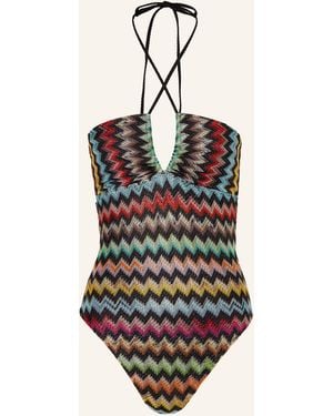 Missoni Neckholder-Badeanzug - Weiß