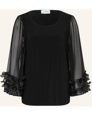 Joseph Ribkoff Blusenshirt im Materialmix - Schwarz