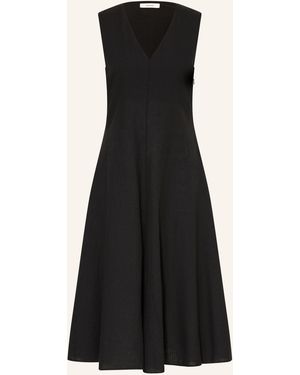 SELECTED Kleid mit Leinen - Schwarz