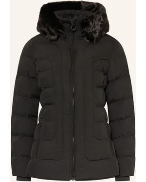 Wellensteyn Steppjacke BELVITESSE MEDIUM mit DUPONTTM SORONA®-Isolierung und abnehmbarem Kunstpelz - Schwarz