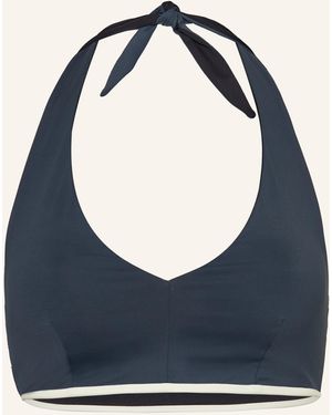 MYMARINI Neckholder-Bikini-Top HOLIDAY zum Wenden mit UV-Schutz 50+ - Blau