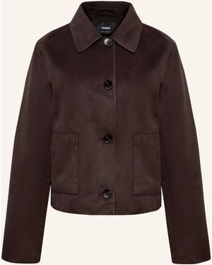 Mavi Kastenjacke in Lederoptik - Braun