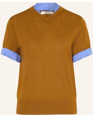Dorothee Schumacher Strickshirt CHIC MERINO im Materialmix - Gelb
