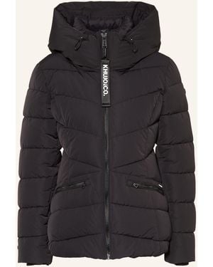 Khujo Steppjacke HERSCH mit herausnehmbarer Blende und Kapuze - Schwarz