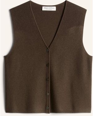 Marc O' Polo Ärmelloser Cardigan - Braun