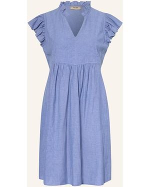 Mos Mosh Kleid MMWALDY mit Rüschen - Blau