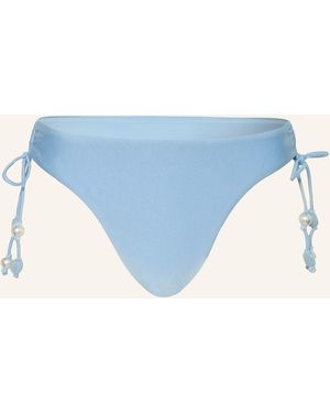 Seafolly Triangel-Bikini-Hose PALERMO LOOP mit Schmuckperlen - Blau