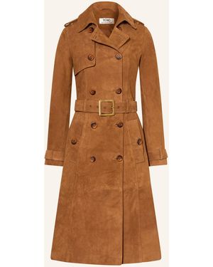 RICANO Trenchcoat aus Leder - Braun