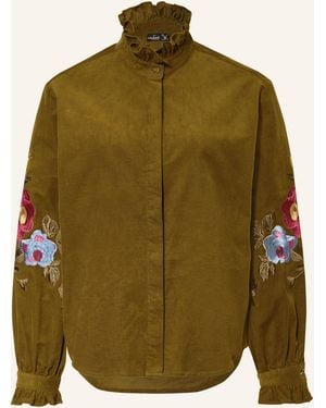 Van Laack Hemdbluse VL-AZITEA-E aus Cord - Grün