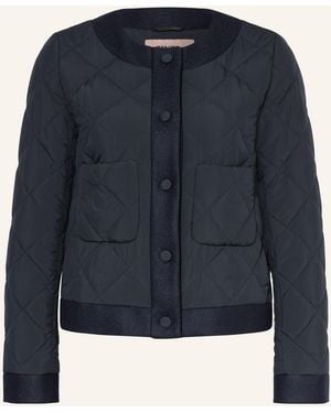 Cinzia Rocca Steppjacke im Materialmix - Blau