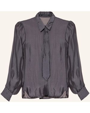 Luisa Cerano Hemdbluse mit abnehmbarer Krawatte - Grau