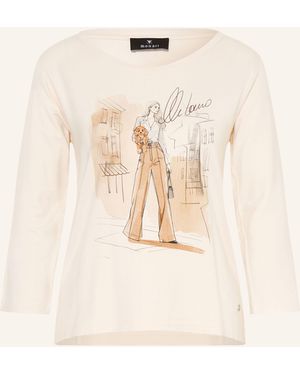 Monari Shirt mit 3/4-Arm und Schmucksteinen - Natur