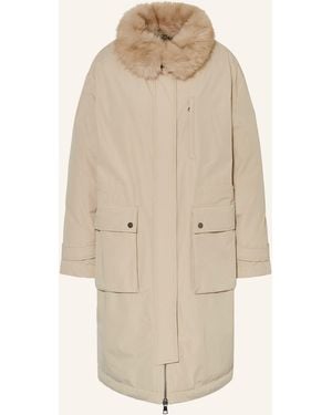 NO.1 Como Parka MIRA mit abnehmbarem Kunstpelz - Natur
