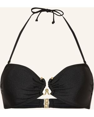 Mrs & HUGS Bandeau-Bikini-Top - Schwarz