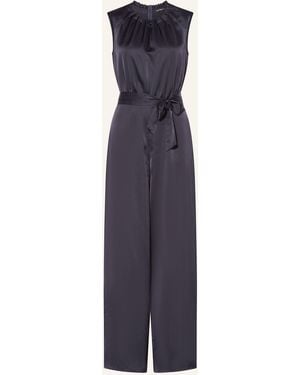 Comma, Satin-Jumpsuit - Blau