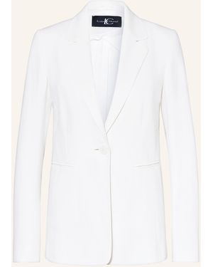 Luisa Cerano Blazer mit Leinen - Weiß