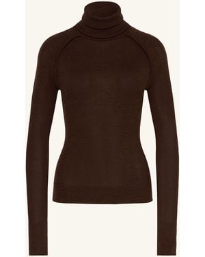 Victoria Beckham Rollkragenpullover aus Merinowolle - Braun