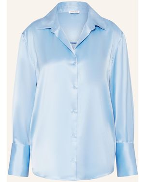 Mrs & HUGS Satinbluse - Blau
