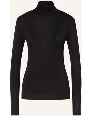 Mrs & HUGS Rollkragenshirt - Schwarz