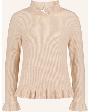 Cartoon Pullover mit Rüschen - Natur