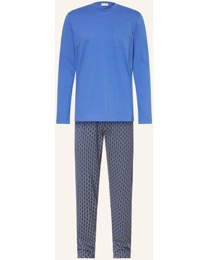 Mey Schlafanzug Serie BLUE CHAINS - Blau